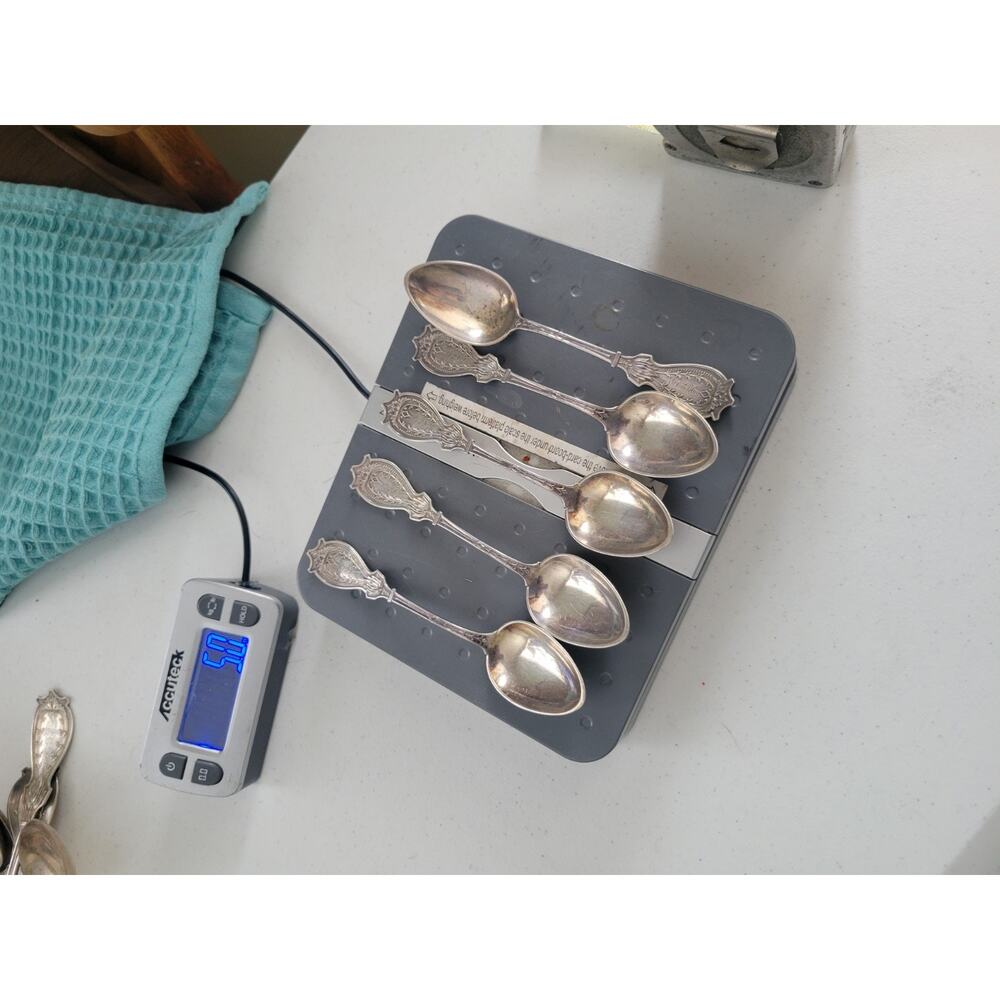 Schulz and Fischer Sterling set of 5 spoons TSPN Faralone 5oz - Picture 7 of 7